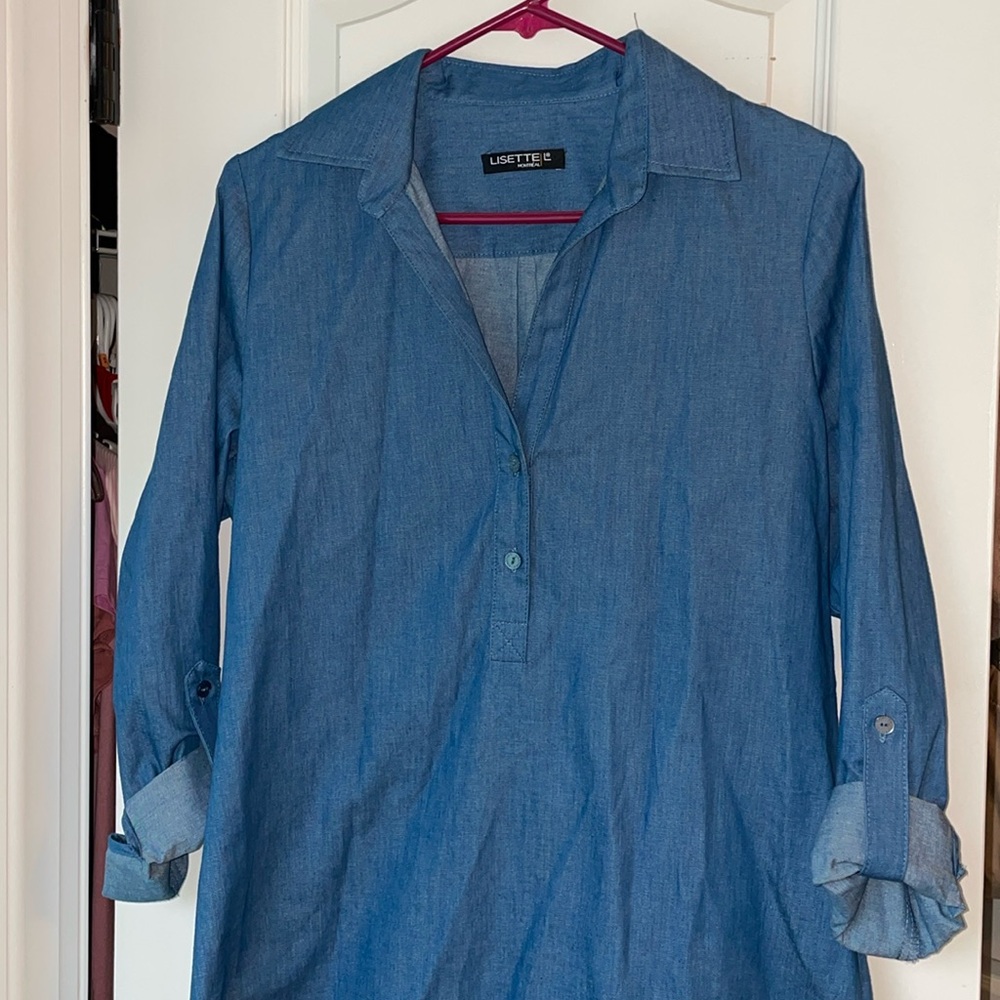 Lisette E L Montreal top, tunic women’s top size small in blue